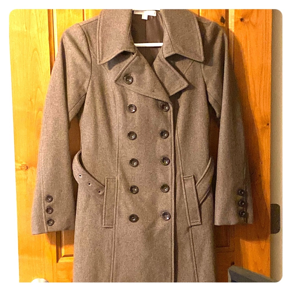 New York & Company wool dress length coat size M